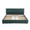 Modern Queen Size Upholstered Bed With Storage Drawer - Blue / Green - Image 13