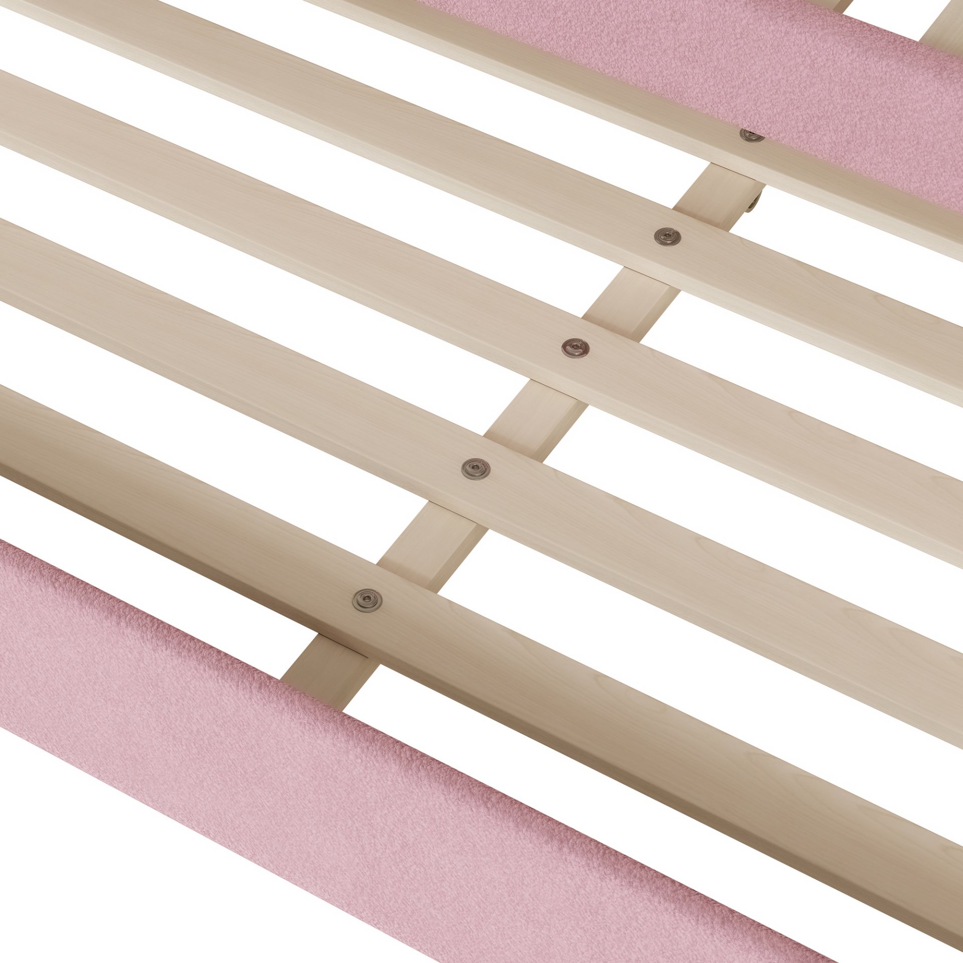 Full Size Upholstered Daybed With Light And Trundle - Pink - Image 13