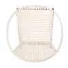 Outdoor Faux Rattan Wicker Chair With Iron Frame (Set of 2) - White / Black - Image 10