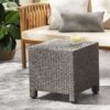 Puerta - Accent Table Polyethylene Rattan Cube Shape - Black - Image 6