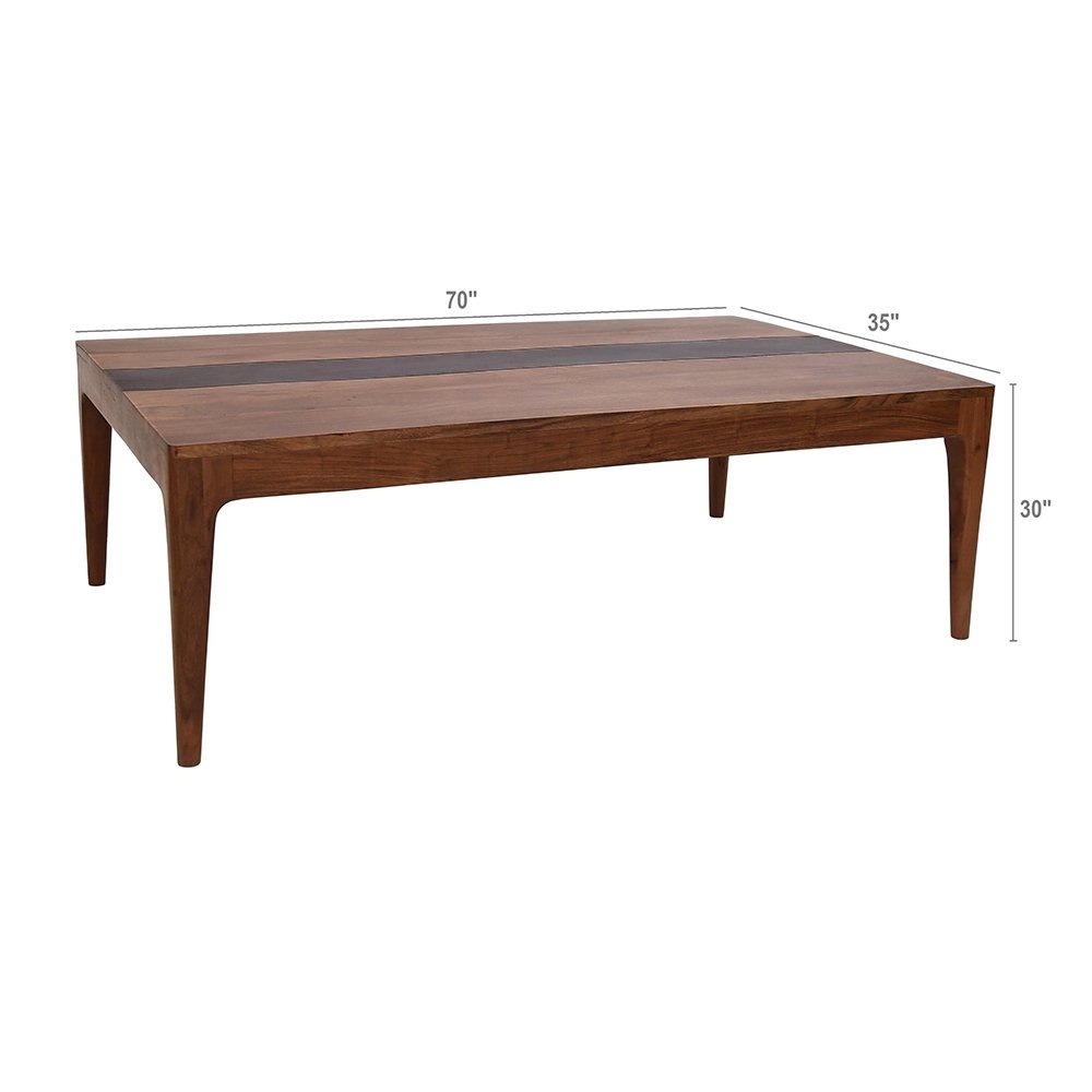 Wood Dining Table - Natural Wood / Brown - Image 2