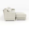 Elegant 2 Seater Sofa With Ottoman Lumbar Pillows Ergonomic Design Chenille Wood Frame - Beige - Image 17