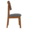 Mid Century Modern Dining Table Set For 4, Solid Wood Dining Table And Solid Wood Chairs, 5 Pieces Farmhouse Dining Table And 4 Upholstered Chairs - Brown / Gray - Image 16