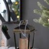 Menifee - Lantern With Led Candle, Short (Set of 2) - Bronze - Image 2
