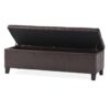 Elegant Storage Ottoman Bench With Birch Legs - Brown - Image 11