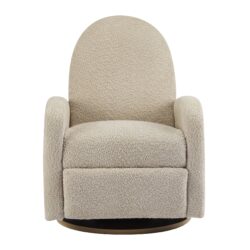 Contemporary 360 Swivel And Glider Recliner Chair - Almond