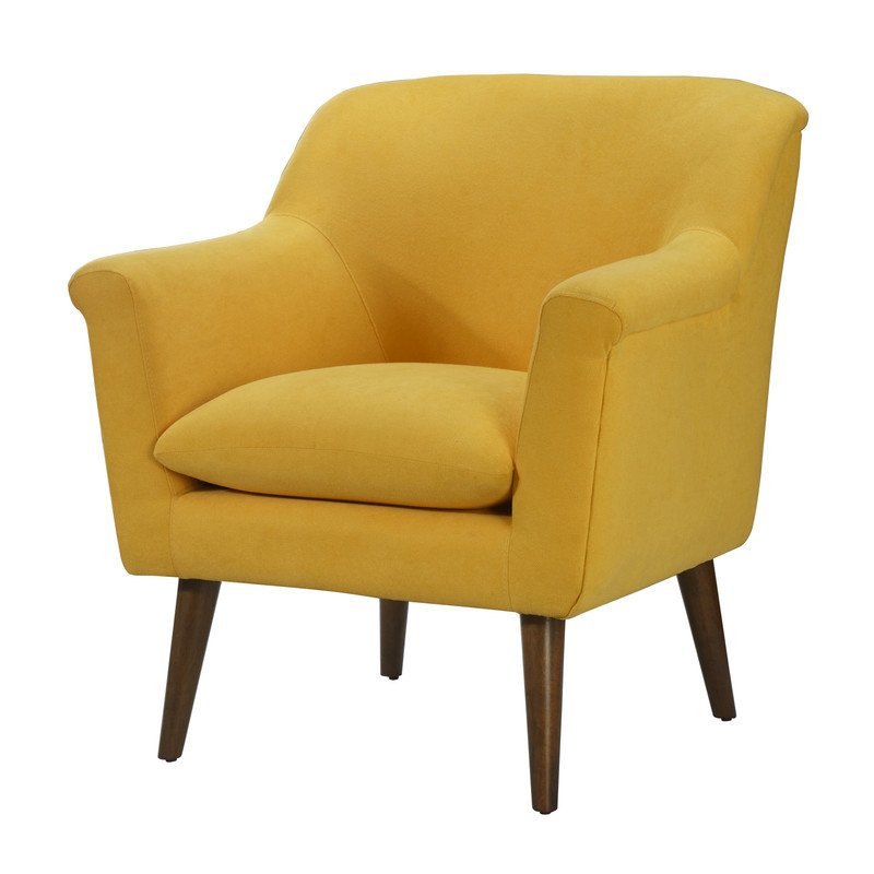 Shelby - Woven Fabric Oversized Armchair - Yellow - Image 2
