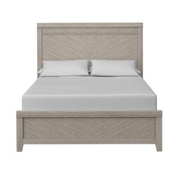 King Panel Bed - Light Gray