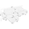 Teddy Fleece Creative Sofa Can Be Assembled Into A Two-Seater Sofa Plus A Single Couch With Three Waist Pillows To Perfectly Stretch Your Waist For Small Apartment Bedroom Spaces - Beige - Image 2