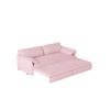 Queen Pull Out Sofa Bed, 3 In 1 Convertible Sleeper Sofa With Side Storage Multifunctional Velvet Loveseat Bed For Living Room - Pink - Image 12