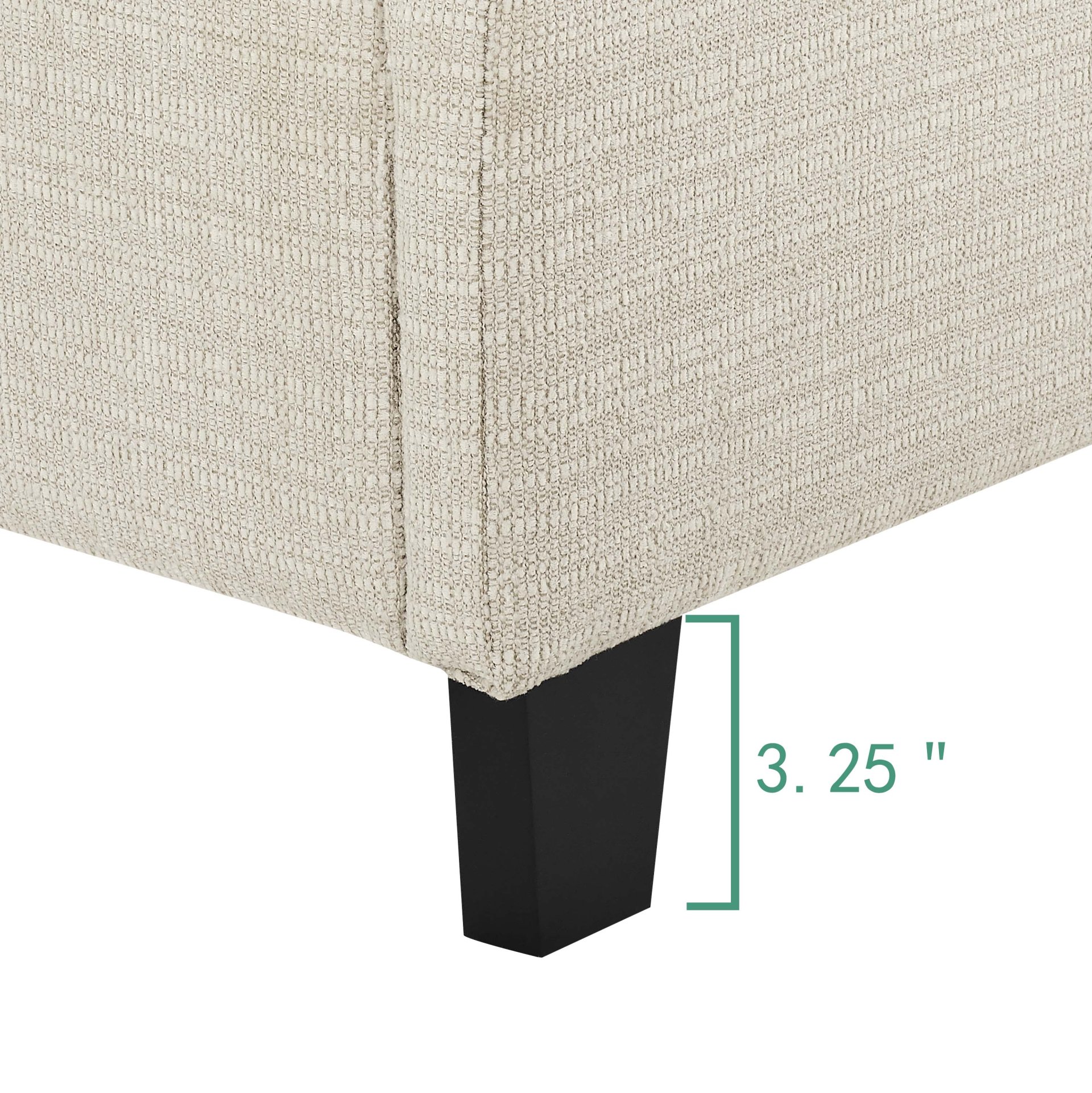 Queen Size Tufted Upholstered Platform Bed - Beige - Image 11