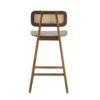 Bari - Indoor Wood Barstool Set Rubberwood And Rattan - Walnut - Image 8