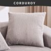 Compression Sofa: Combining Chaise Longue With 3 Seater, Corduroy Fabric, Full Sponge Compression Sofa, Combined Sofa With 4 Pillows For Living / Home Furniture / Apartment - Light Gray - Image 16