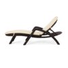 Mikael - Wicker Like Chaise Lounge With Cushion For Outdoor Relaxation - Dark Brown - Image 10