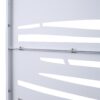 Outdoor & Indoor Privacy Screen Metal Privacy Screen, Freestanding Decorative Screen For Deck Balcony Patio - White - Image 9