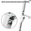 Aluminum Work Platform Large Size Step Stool Folding Portable Work Bench 40" Width Telescopic Feet Height Adjustable - Gray - Image 12