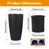 Faux Rattan Tall Planters Set With Water Level Monitor And Auto Watering, Polypropylene - Black / Gray - Image 3