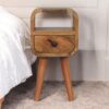 Extra Mini Curve Open Slot Nightstand - Oak - Image 10