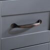 30" Gray Bathroom Vanity And Sink Combo Marble Pattern Top With Mirror Faucet & Drain - Gray - Image 6