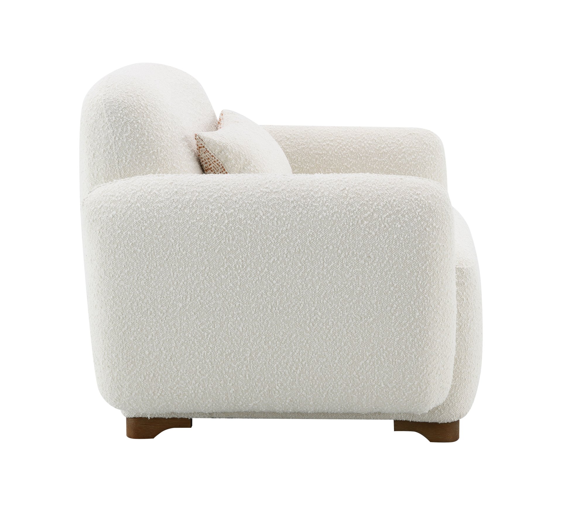 Darius - Boucle Accent Chair With 1 Toss Pillow - Beige - Image 9