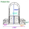Metal Garden Arch With Gate Wide High Climbing Plants Support Rose Arch Outdoor - Black - Image 5