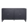 Accent Cabinet 4 Door Wooden Cabinet Sideboard Buffet Server Cabinet Storage Cabinet, For Living Room, Entryway, Hallway, Office, Kitchen And Dining Room - Matte Black - Image 8