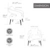 3 Piece Upholstered Sofa Set, Loveseat & 2 Accent Chairs For Small Living Spaces - Charcoal - Image 2