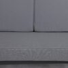 Outdoor Loveseat Cushion Set, Waterproof & 3 Year Fade Resistant Patio Furniture Cushions With Removable Cover, Ties And Hidden Zipper (Set of 3) - Gray - Image 5