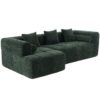 Sectional Sofa Full Compressed Sofa Modular Sofa Couch Free Combined Sofa With Deep Seating And 2 Side Pockets For Living Room - Green - Image 27