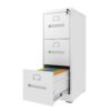 Premium Metal Vertical 3 Drawer File Cabinet With Lock For A4 Legal / Letter Size Documents, Steel - Gunmetal Black - Image 4