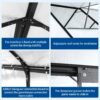 Polycarbonate Greenhouse Raised Base And Anchor Aluminum Heavy Duty Walk-In Greenhouses For Outdoor Backyard In All Season - Black - Image 8