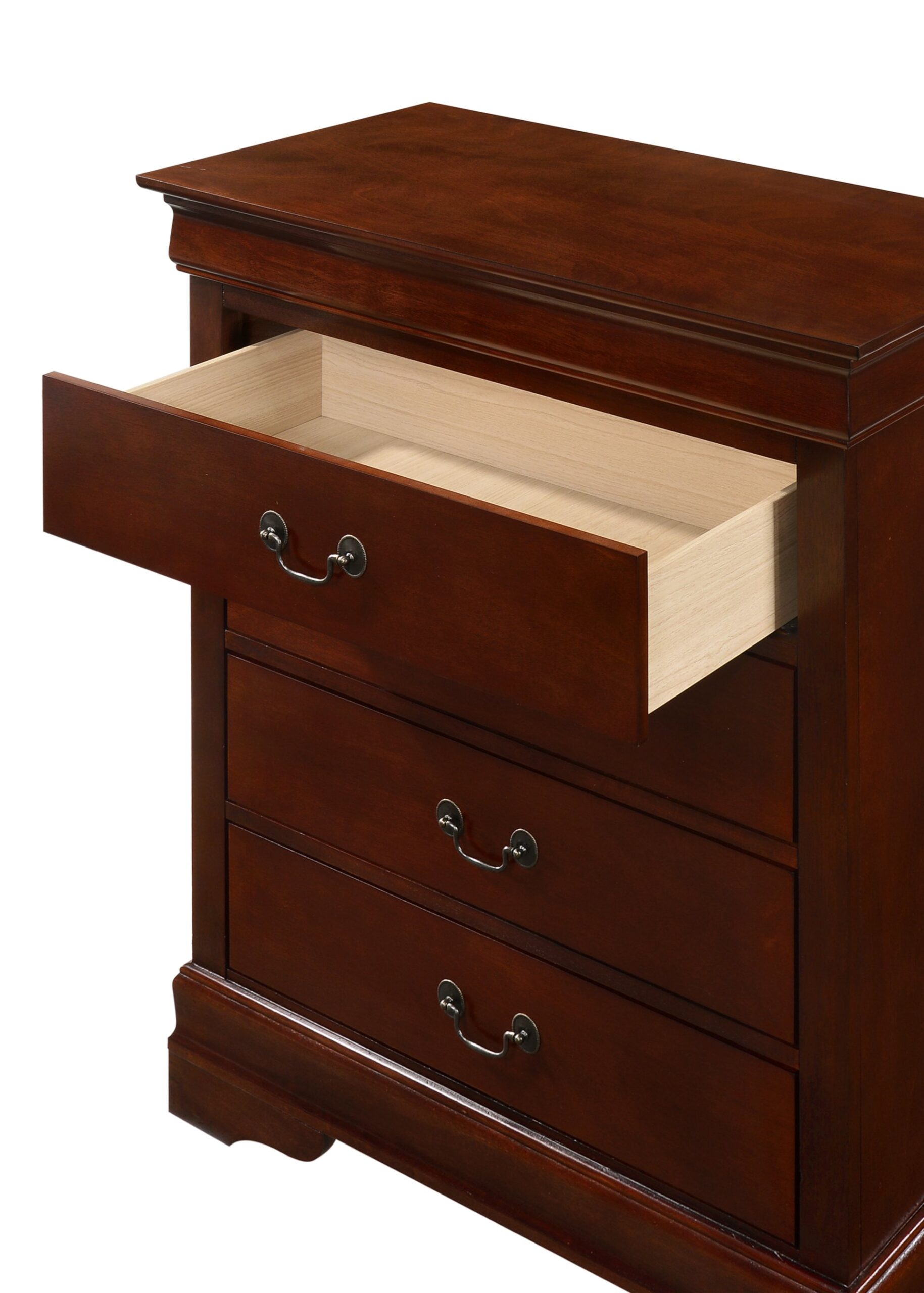 4 Drawer Chest Traditional Style - Cherry - Image 6