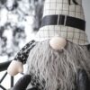 Sitting Gnome With Hat Spider, For Halloween Decor - Black White - Image 8