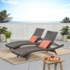 Salem - Wicker Chaise Lounge Chair For Comfortable Outdoor Relaxing - Gray Rattan - Image 2