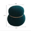 Snowman Stool With Lamb Wool Cushion And Solid Wood Frame - Dark Green - Image 5