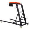 Heavy Duty Foldable Rolling Engine Top Creeper With Padded Deck And Locking Casters - Black - Image 4