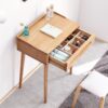 Dresser Bistro Table, 100% Solid Table Table Desk Top Table Dresser Compact Dresser Accessories Storage Drawer Natural Wood - Oak - Image 4