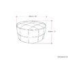 Connor - Round Coffee Table Pouf - Distressed Brown - Image 7