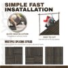 Interlocking Deck Tiles Striped Pattern - Dark Brown - Image 4