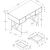 Computer Desk For Home Office, Laptop, Storage Drawers, Transitional, Elegant Design - Brown - Image 12