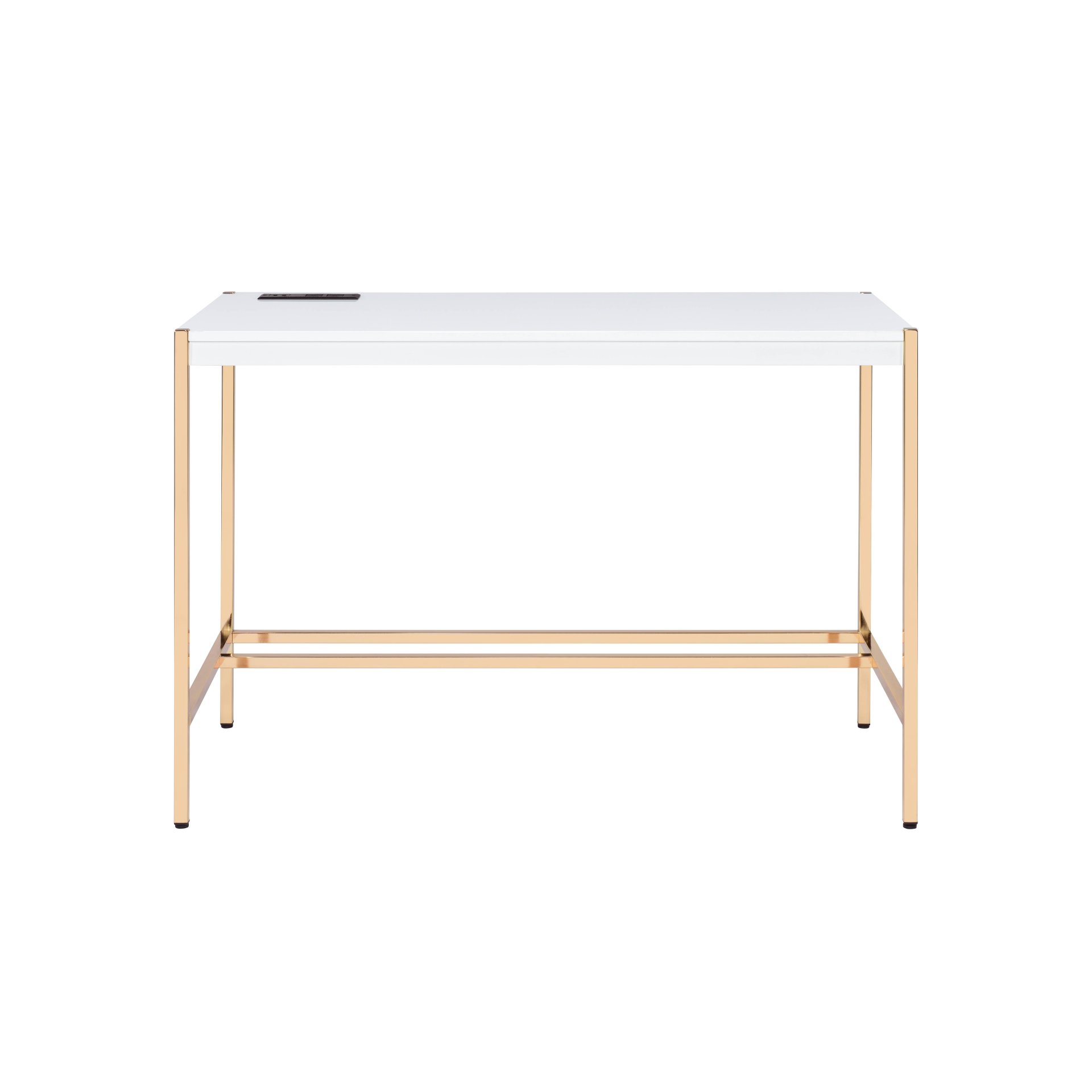 Midriaks - Writing Desk With USB - Golden / White - Image 9