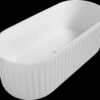 67" Freestanding Solid Surface Bathtub, Luxury Engineered Stone Resin Freestanding Soaking Bathtub With Overflow And Pop-Up Drain Cupc Certified 23S13-67 - Matte White - Image 12