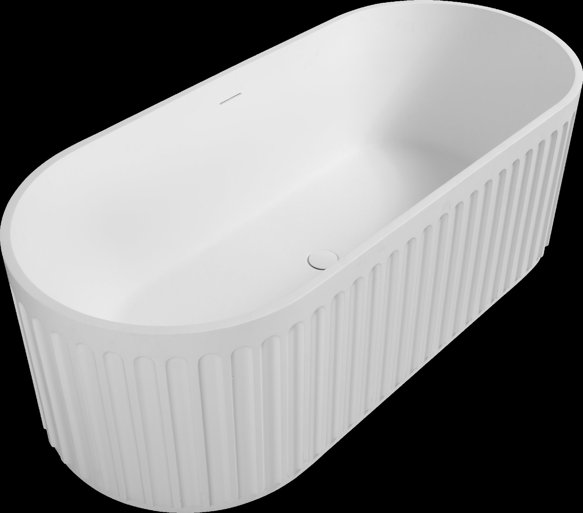 67" Freestanding Solid Surface Bathtub, Luxury Engineered Stone Resin Freestanding Soaking Bathtub With Overflow And Pop-Up Drain Cupc Certified 23S13-67 - Matte White - Image 12