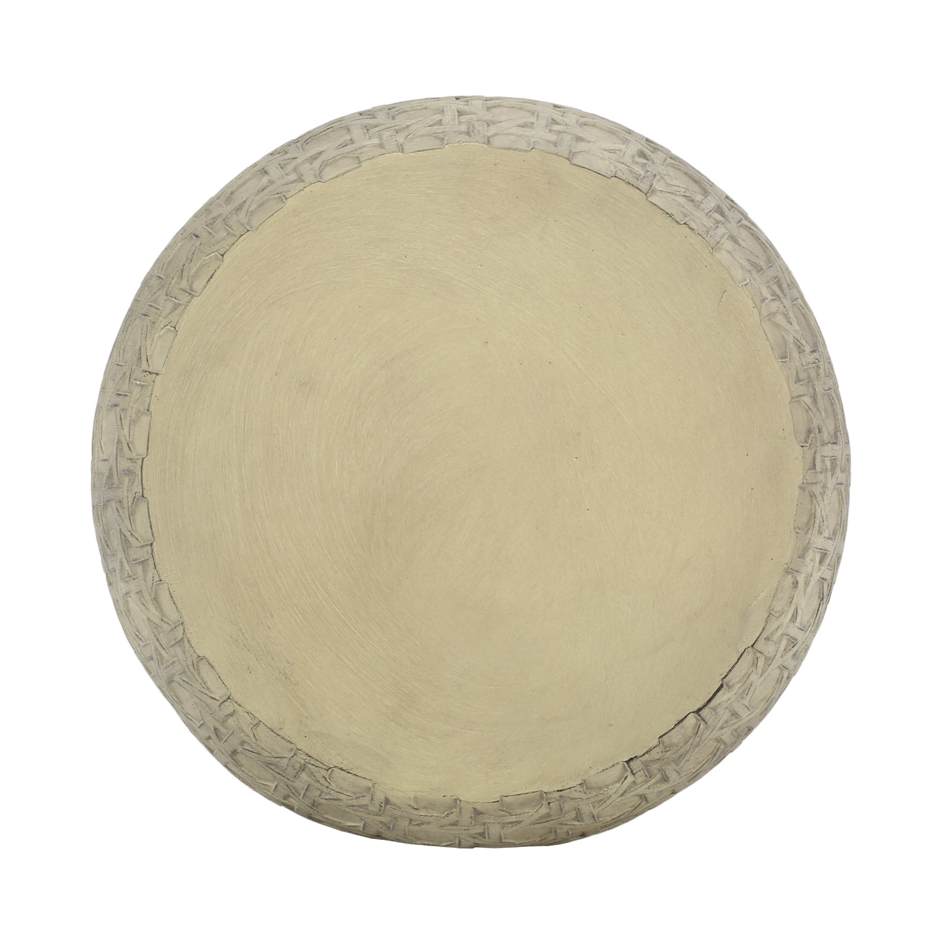 Outdoor Lightweight Concrete Side Table - Antique Yellow - Image 7