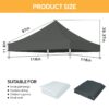 10 0 Ft Canopy Replacement Top With 4 Pack Weight Bags Pop Up Tent Cover Only Frame Not Included - Gray - Image 3