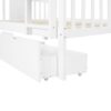 Full Over Full Bunk Bed With Drawers And Ladder For Bedroom - White - Image 5
