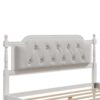 Full Size Traditional Style Solid Bed Frame With Upholstered Tufted Headboard, No Box Spring Needed - Antique White - Image 8