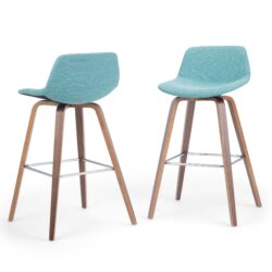 Randolph - Bentwood Upholstered Counter / Bar Height Stool (Set of 2) - Blue