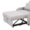 3 In 1 Pull Out Sofa Sleeper With Wing Table And USB Charge - Gray - Image 21