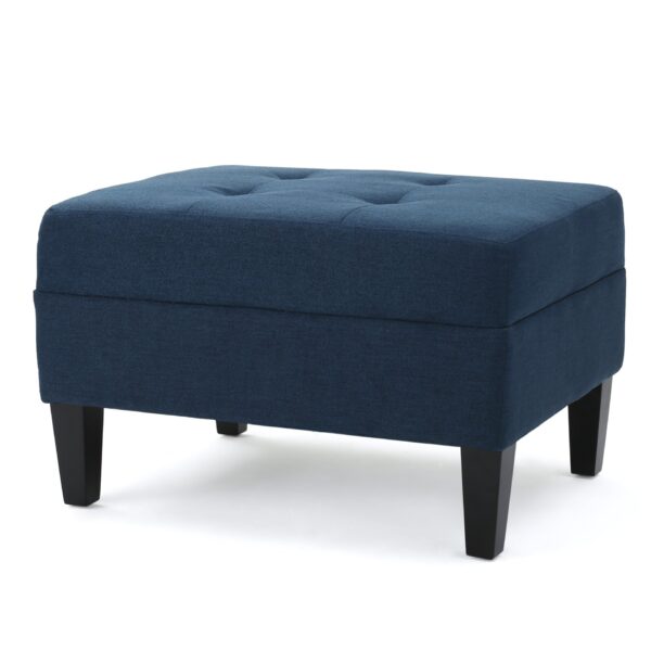 Foot Rest Under Desk Ottoman, Rectangle Foot Stool, Footrest Leg Rest For Sofa, Ottoman Rest Stools For Living Room Entryway - Navy Blue